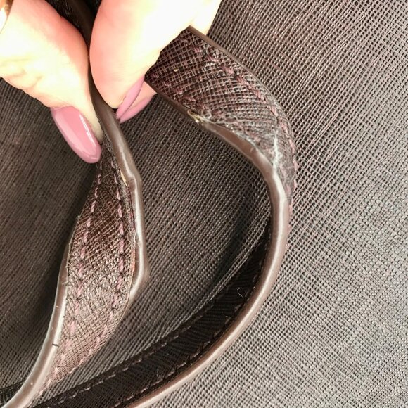 Tory Burch Dark Brown Saffiano Leather York Buckle Tote Bag - Picture 11 of 11